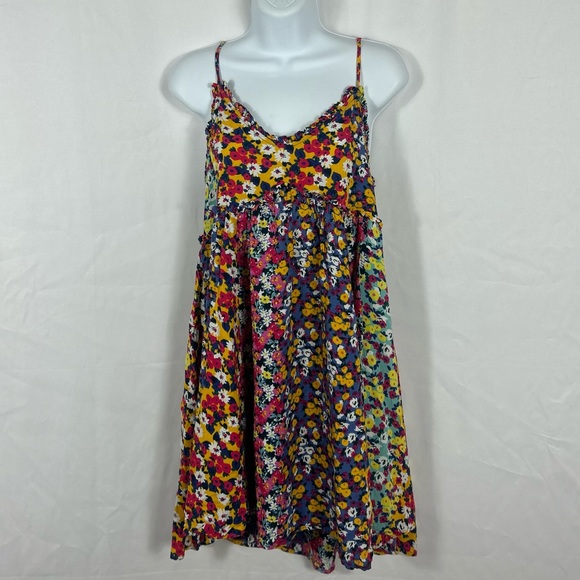 Patrons of Peace Dresses & Skirts - Patrons of Peace Multicolor Floral empire waist spaghetti strap minidress XS